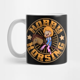 Little girl at Hobby Horsing Mug